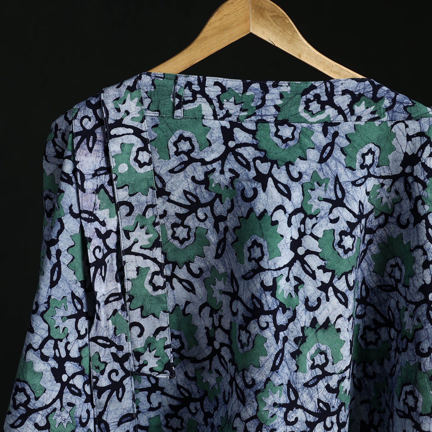 Hand block batik print cotton wrap around skirt 17