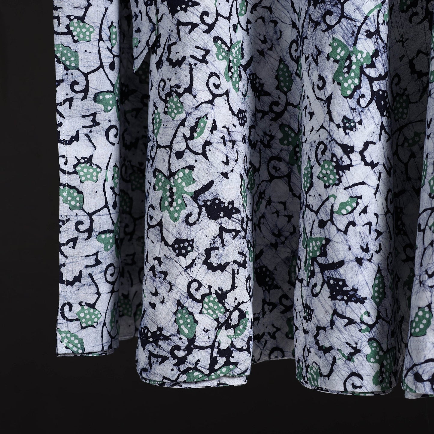 Hand batik cotton wrap around skirt 95 - handcrafted