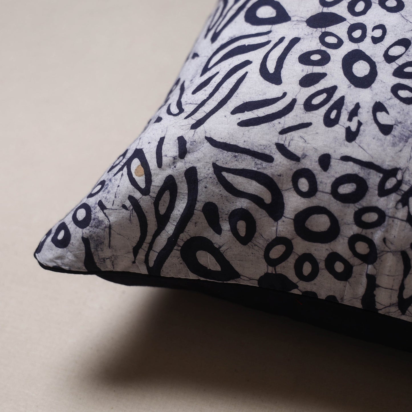 Hand block batik print cushion cover 13 - handcrafted