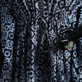 Hand block batik print gota work cotton kaftan (short) 34