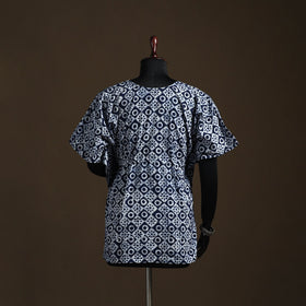 Hand block batik print gota work cotton kaftan (short) 34