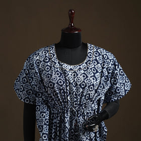 Hand block batik print gota work cotton kaftan (short) 34