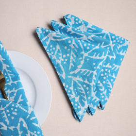 Hand block batik print table napkins (set of 4) 23