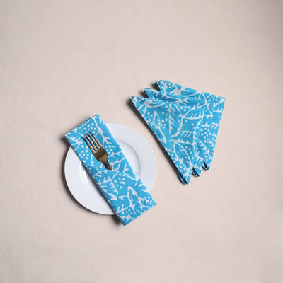 Hand block batik print table napkins (set of 4) 23