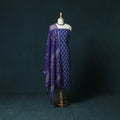 Hand block jaipur print cotton 3pc unstitched dress