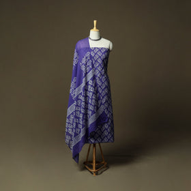 Hand block jaipur print cotton 3pc unstitched dress
