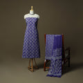 Hand block jaipur print cotton 3pc unstitched dress
