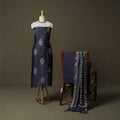 Hand block jaipur print maheshwari silk handloom 3pc