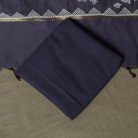 Hand block jaipur print maheshwari silk handloom 3pc