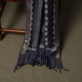 Hand block jaipur print maheshwari silk handloom 3pc