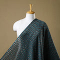 Hand Block Print Chanderi Silk Blue Jahota Fabric