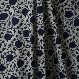 Blue - hand cotton indigo bagru fabric 07 - handcrafted