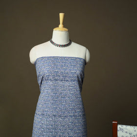 Hand block print cotton sanganeri 3pc unstitched dress