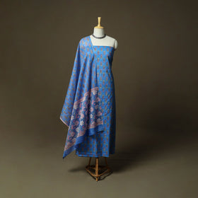 Hand block print cotton sanganeri 3pc unstitched dress