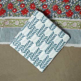 Hand block print cotton sanganeri 3pc unstitched dress