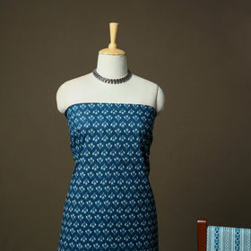 Hand block print cotton sanganeri 3pc unstitched dress