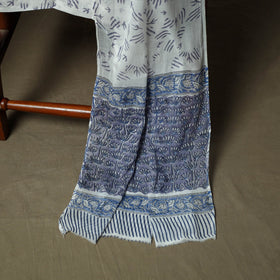 Hand block print cotton sanganeri 3pc unstitched dress
