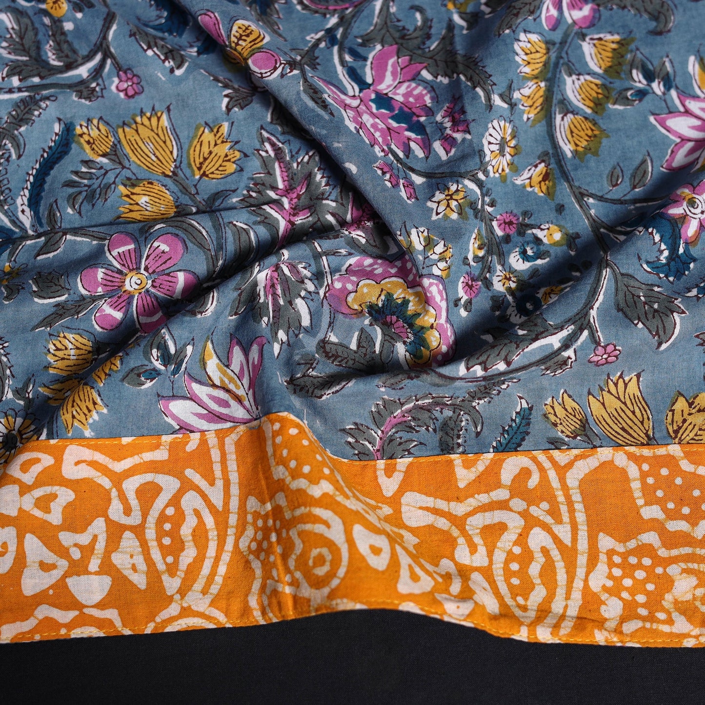 Hand block print cotton sanganeri blouse piece 76