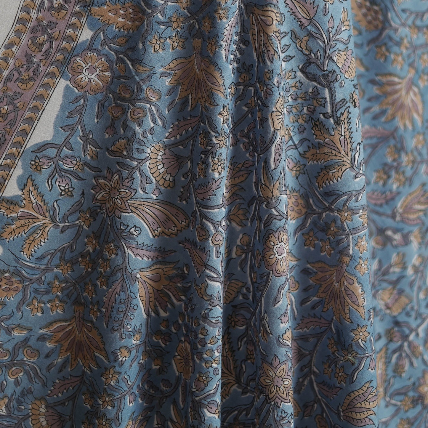 Hand block print cotton sanganeri fabric 08 - handcrafted