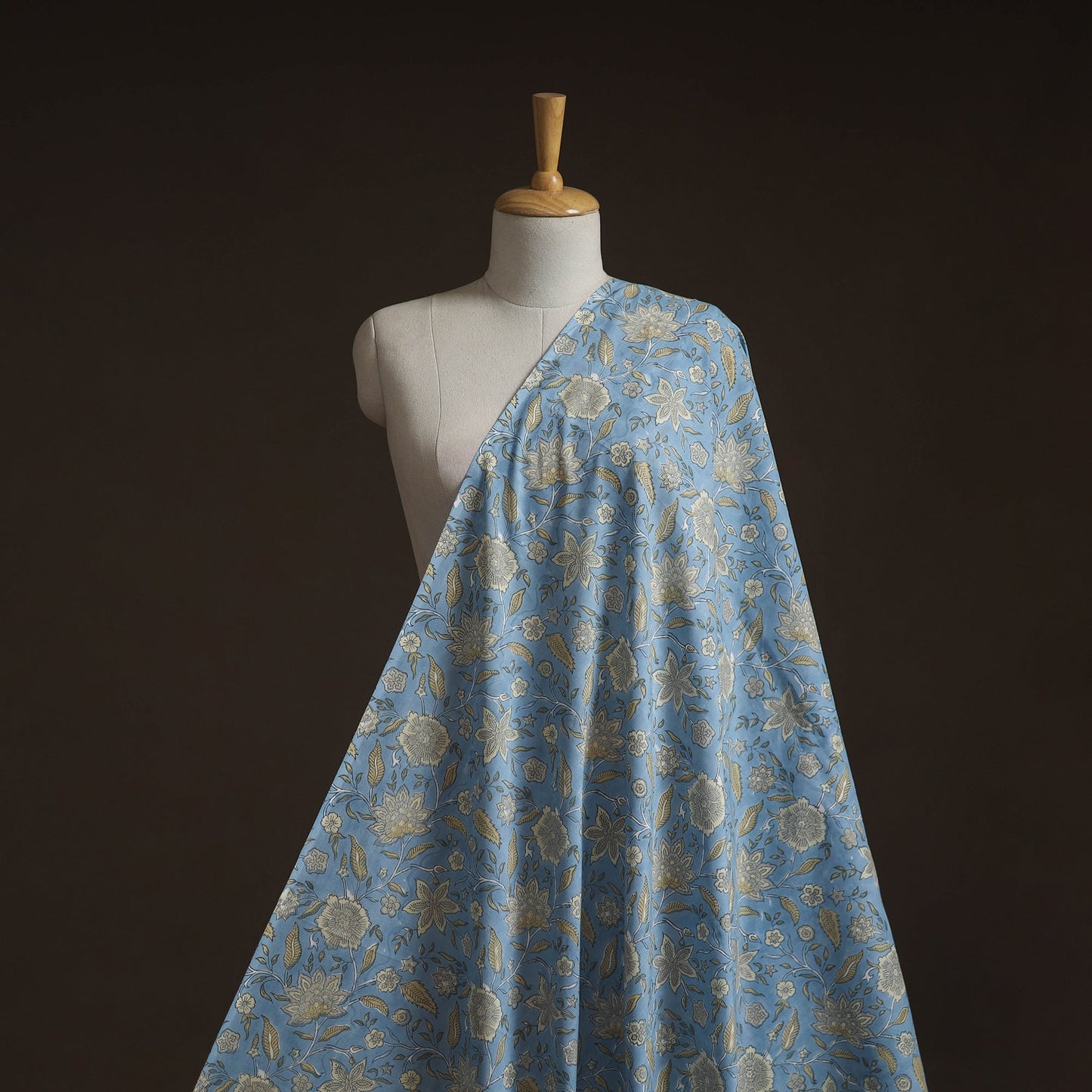 Hand block print cotton sanganeri fabric 11 - handcrafted