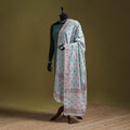 Hand cotton sanganeri floral dupatta 27 - handcrafted
