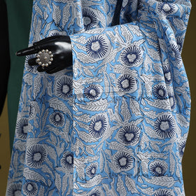 Hand cotton sanganeri floral dupatta 30 - handcrafted