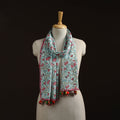 Hand cotton sanganeri stole 01 - handcrafted