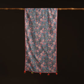 Hand cotton sanganeri stole 05 - handcrafted