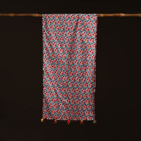 Hand cotton sanganeri stole 09 - handcrafted