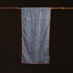 Hand cotton sanganeri stole 22 - handcrafted