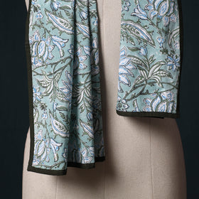 Hand block print cotton sanganeri stole 23 - handcrafted