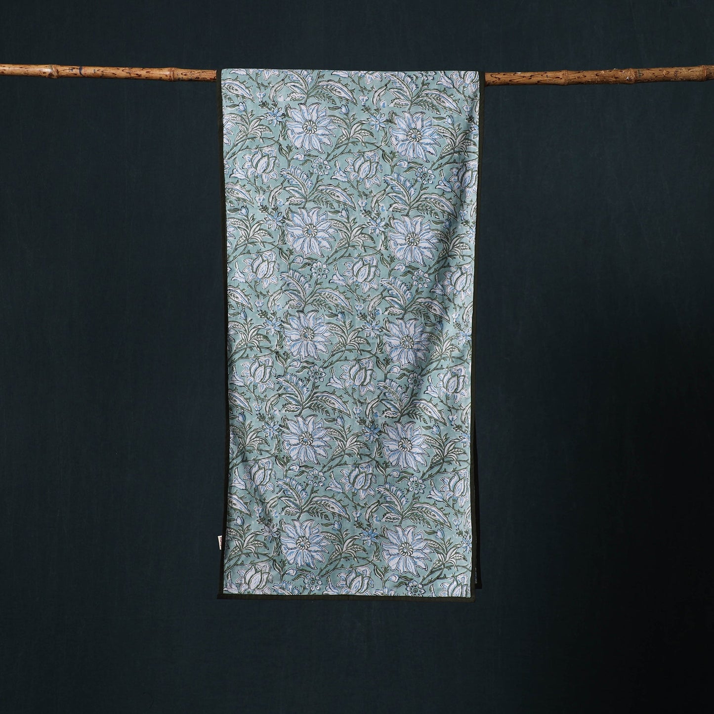 Hand block print cotton sanganeri stole 23 - handcrafted