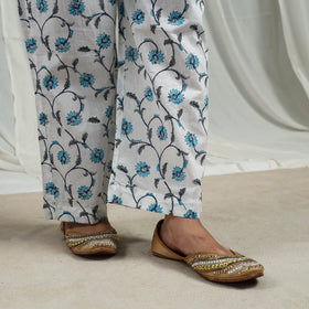 Buy Block Print Cotton Sanganeri Kurta Set