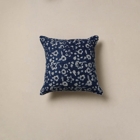 Hand indigo bagru cushion cover 23 - handcrafted