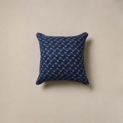 Hand indigo bagru cushion cover 25 - handcrafted