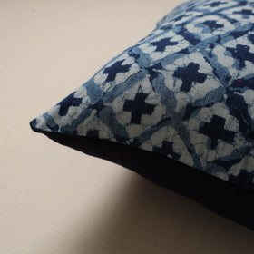 Hand indigo bagru cushion cover 54 - handcrafted