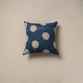 Hand indigo bagru cushion cover 55 - handcrafted