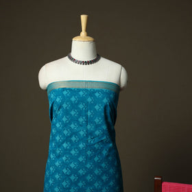 Hand block print mangalagiri cotton 3pc unstitched dress