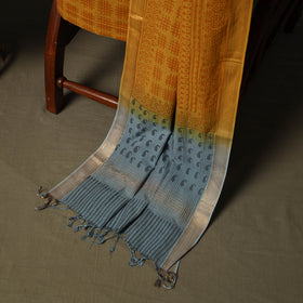 Hand block print mangalagiri cotton 3pc unstitched dress