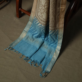 Hand block print mangalagiri cotton 3pc unstitched dress