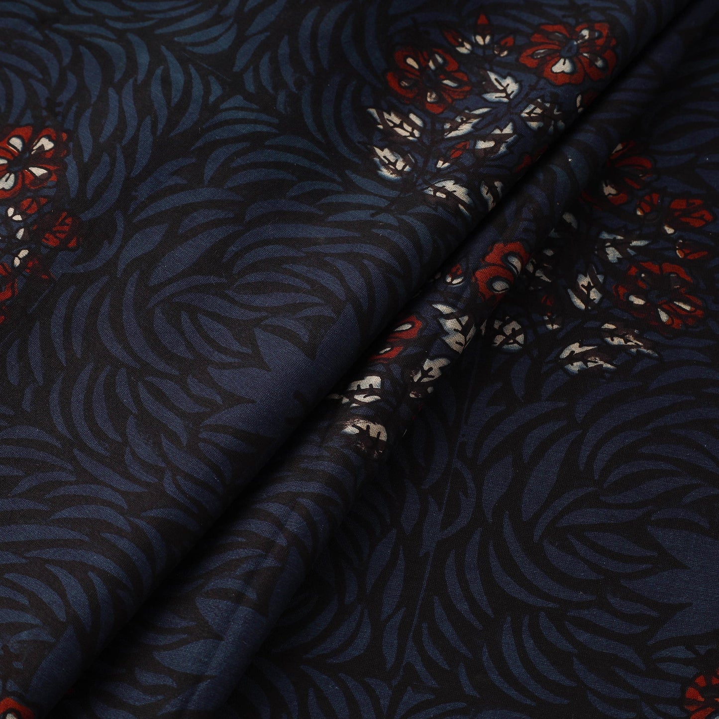 Hand natural dyed chanderi silk fabric 17 - handcrafted