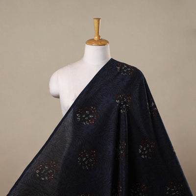 Hand natural dyed chanderi silk fabric 17 - handcrafted