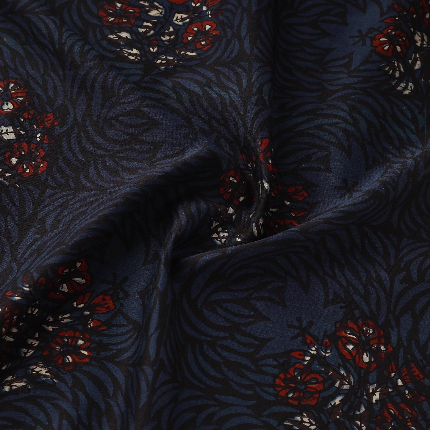 Hand natural dyed chanderi silk fabric 17 - handcrafted