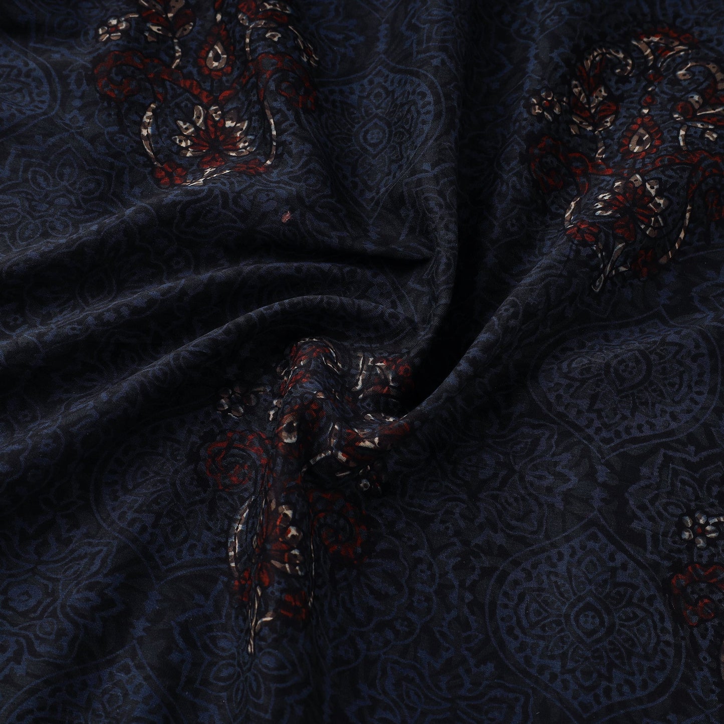 Hand natural dyed chanderi silk fabric 18 - handcrafted