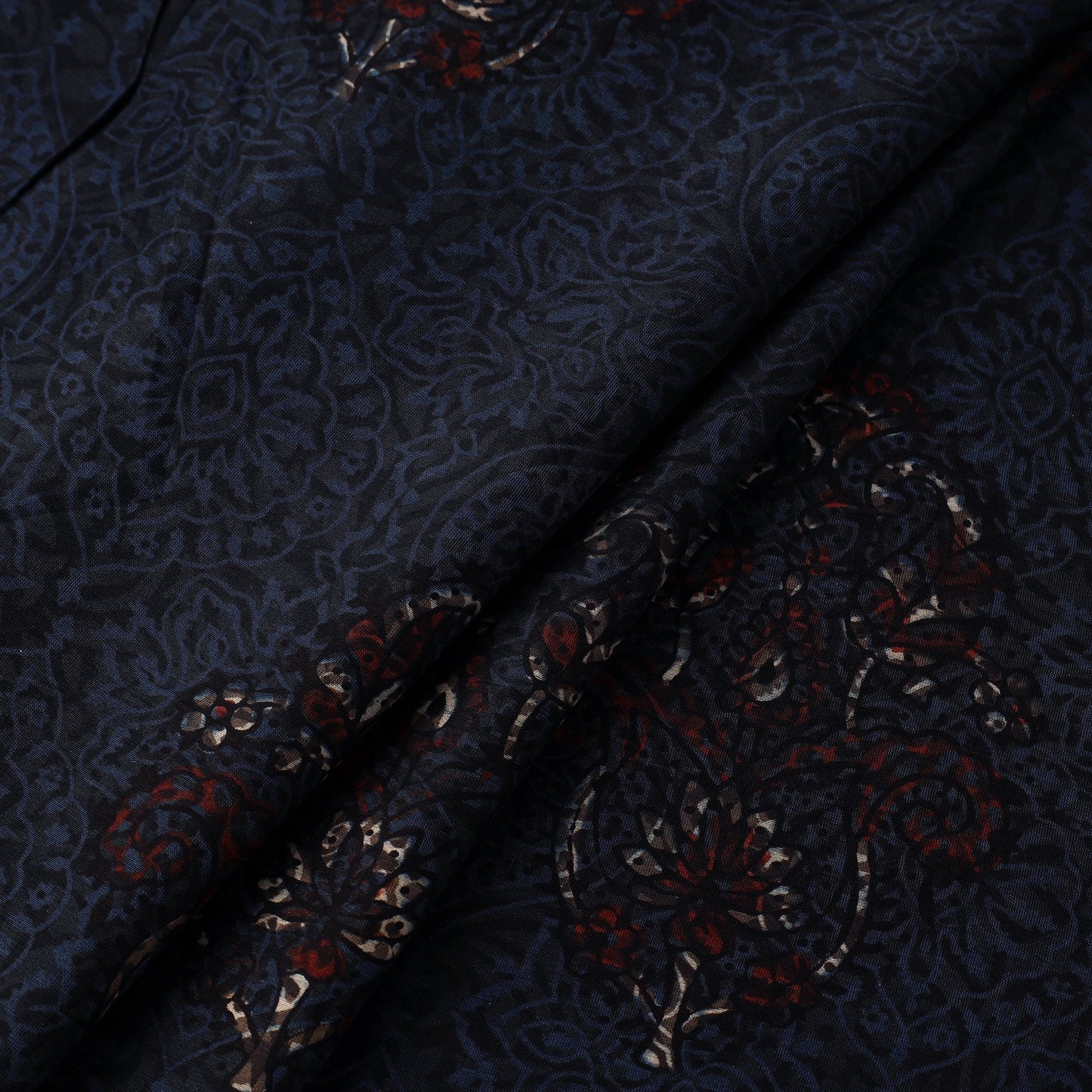 Hand natural dyed chanderi silk fabric 18 - handcrafted