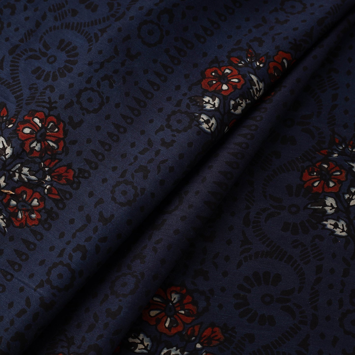 Hand natural dyed chanderi silk fabric 19 - handcrafted