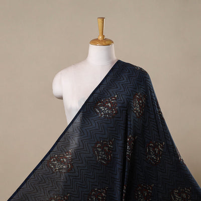 Hand natural dyed chanderi silk fabric 20 - handcrafted