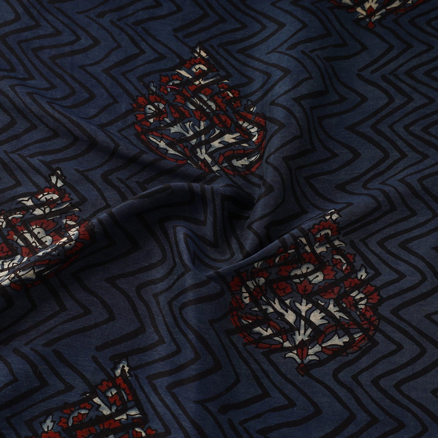 Hand natural dyed chanderi silk fabric 20 - handcrafted