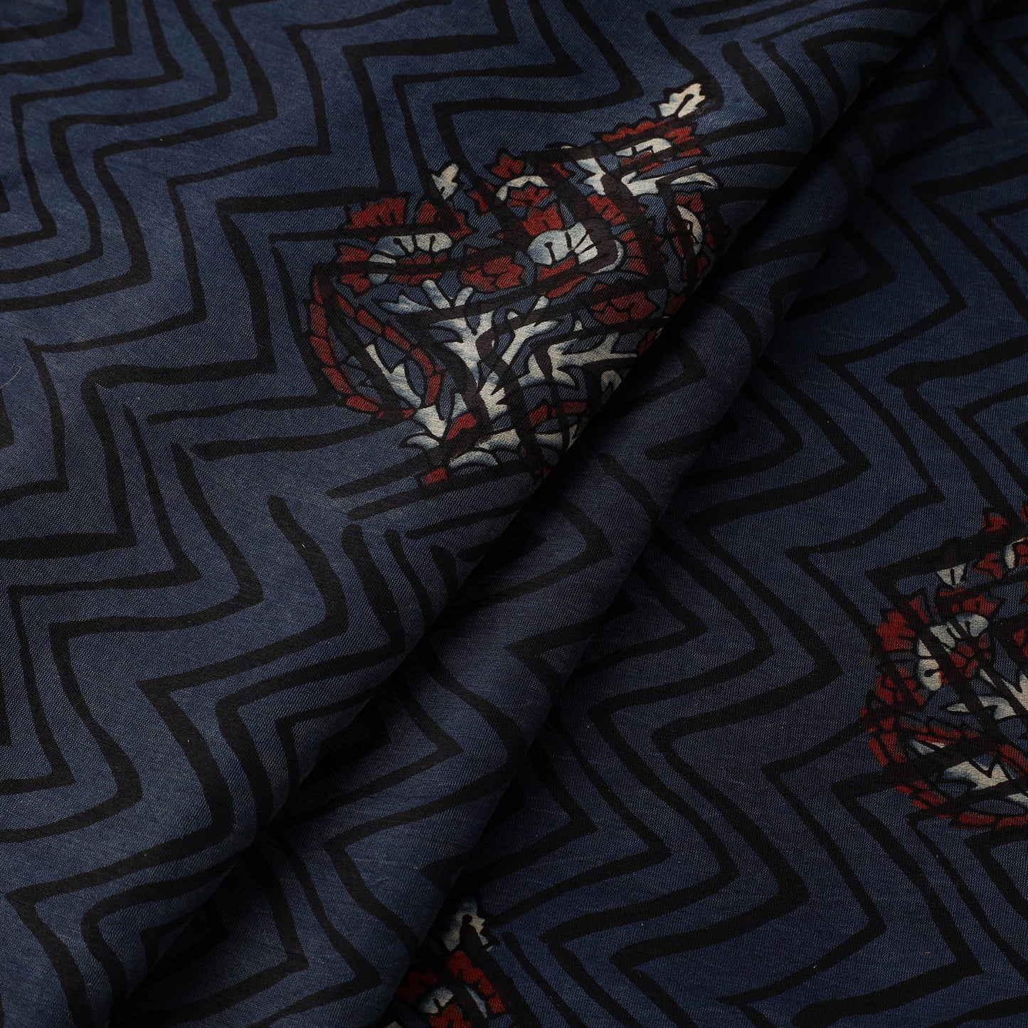 Hand natural dyed chanderi silk fabric 20 - handcrafted