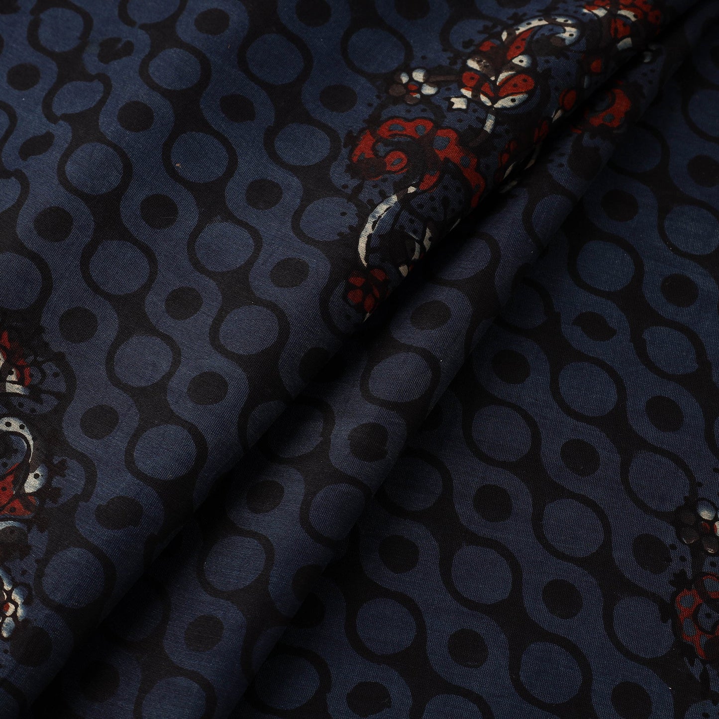 Hand natural dyed chanderi silk fabric 23 - handcrafted
